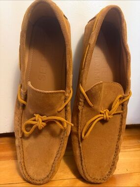 Selected Homme men’s caramel suede leather driving shoes size 11